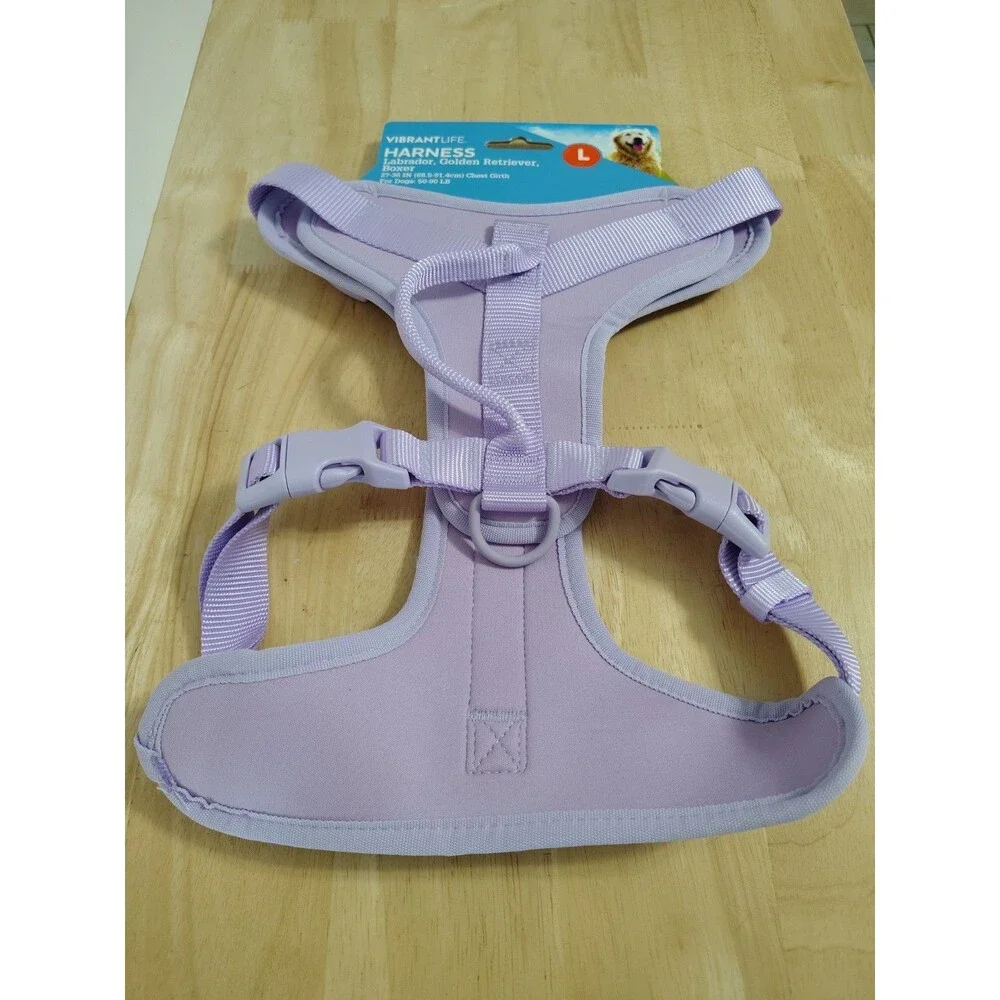Vibrant Life Comfort Dog Harness Size Large Lavender No Pull Design New 50-90 Lb